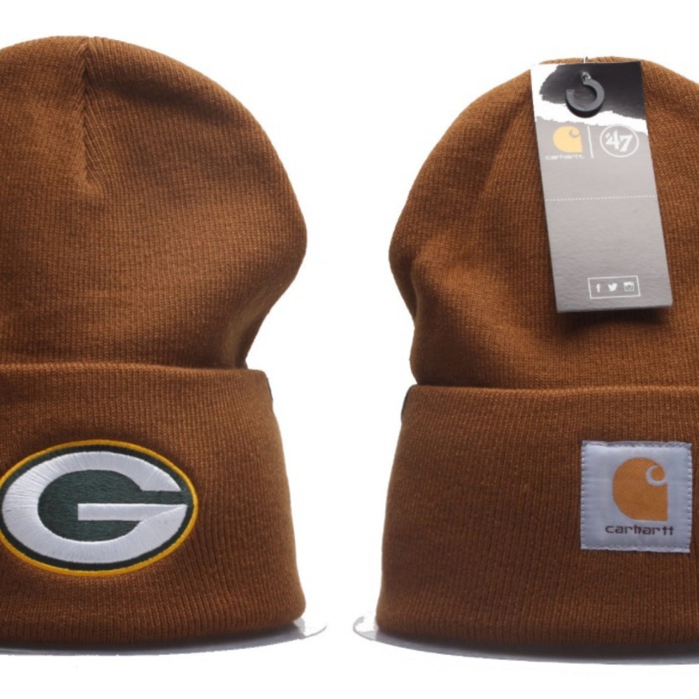 Brand New Carhartt ‘47 Green Bay Packers Brown NFL Football Beanie OSFM